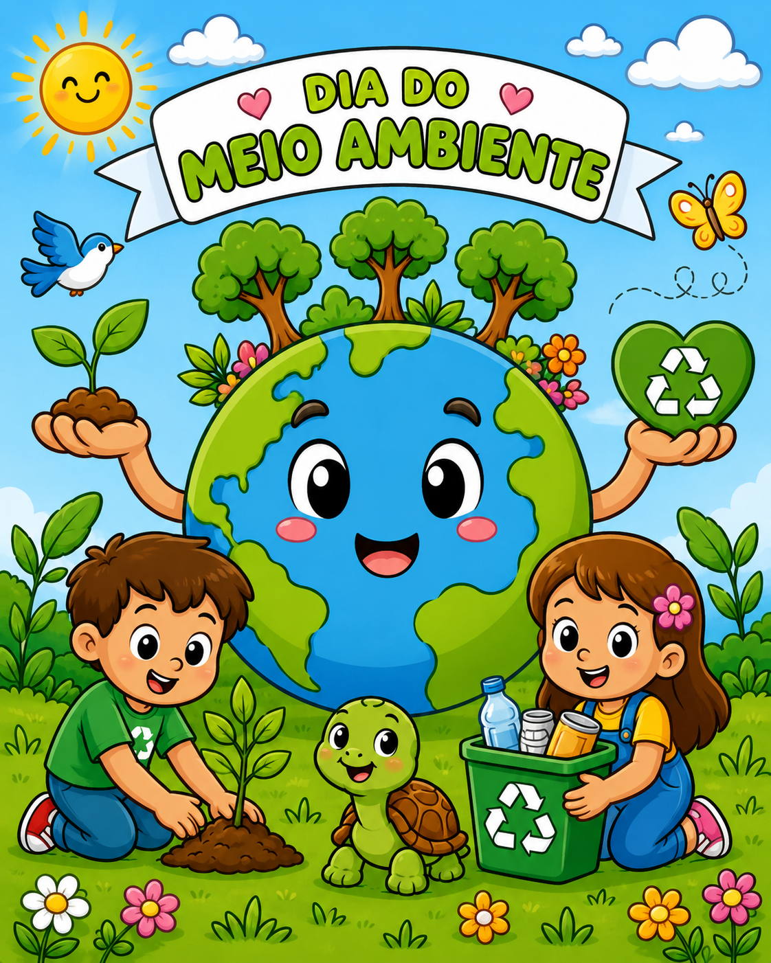 Dia do Meio Ambiente Colorida